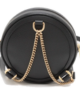 Pre-Loved Ophidia Backpack Leather Mini with Gold Hardware, Black