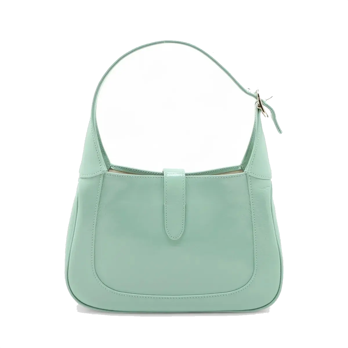 Pre-Loved Jackie Shoulder Bag Leather Small with Gold Hardware, Mint Green