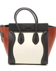 Pre-Loved Luggage Tote Leather Micro with Gold Hardware, Tricolor
