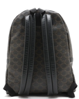 Pre-Loved Triomphe Backpack Triomphe Coated Canvas with Gold Hardware, Brown