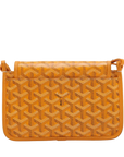 Pre-Loved Plumet Crossbody Bag Goyardine Coated Canvas with Silver Hardware, Yellow