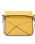 Pre-Loved Puzzle Crossbody Bag Leather Nano with Silver Hardware, Yellow