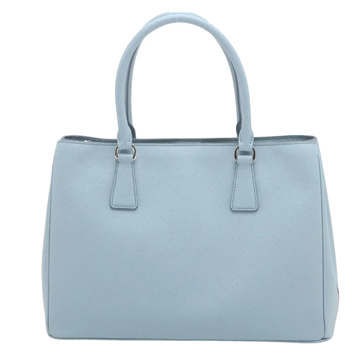 Pre-Loved Galleria Tote Leather Medium with Silver Hardware, Light Blue