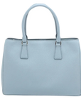 Pre-Loved Galleria Tote Leather Medium with Silver Hardware, Light Blue