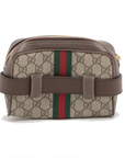 Pre-Loved Ophidia Belt Bag Monogram Coated Canvas Small with Gold Hardware, Beige Ebony