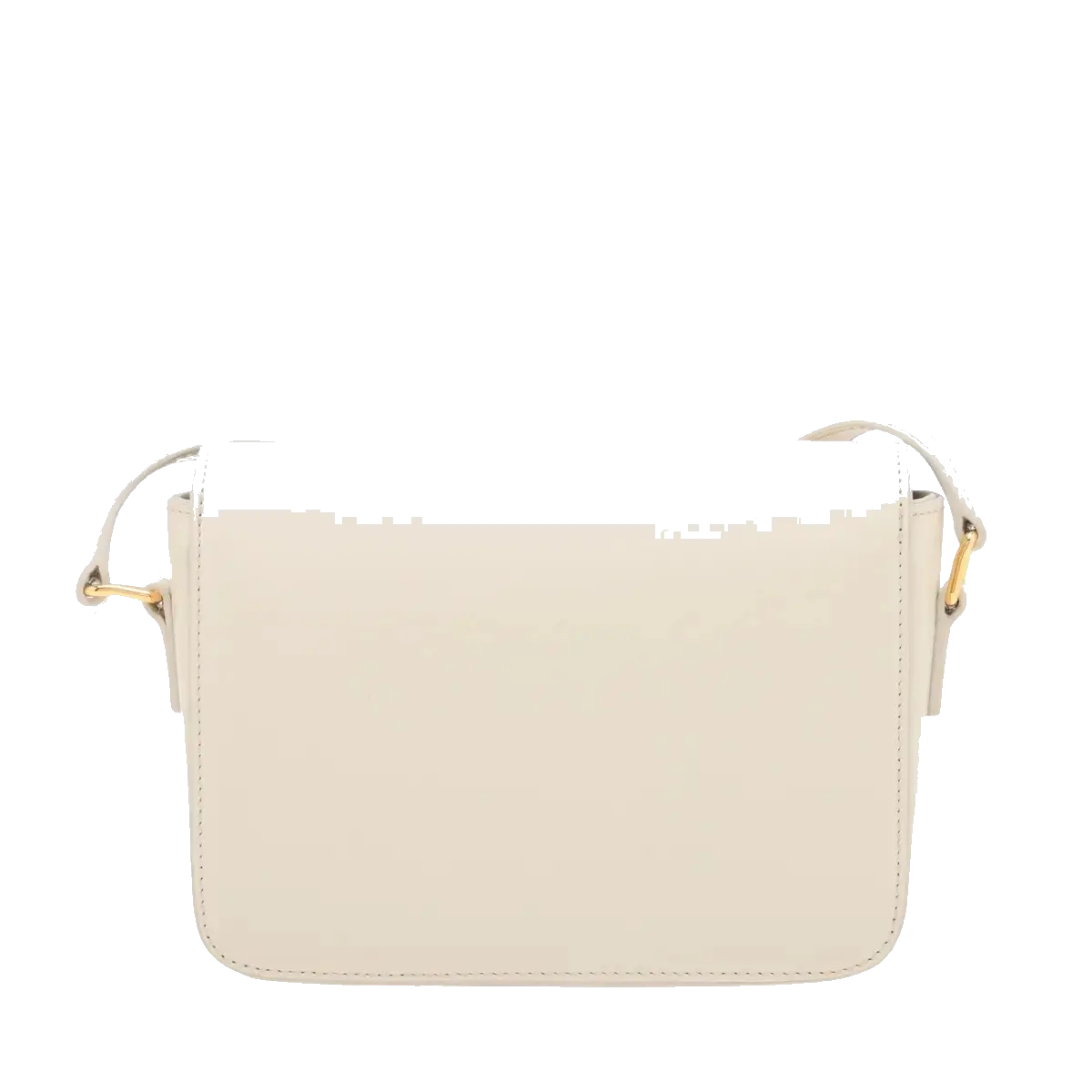 Pre-Loved Triomphe Shoulder Bag Leather Teen with Gold Hardware, White