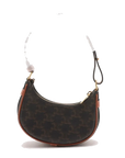 Pre-Loved Ava Shoulder Bag Triomphe Canvas Coated Mini with Gold Hardware, Brown