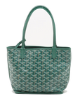 Pre-Loved Anjou Mini Tote Goyardine Coated Canvas Mini, Green