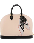 Pre-Loved Alma Handbag Leather PM with Gold Hardware, Beige and Black