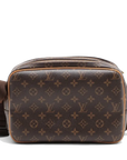 Pre-Loved Reporter PM Crossbody Bag Monogram Coated Canvas PM with Gold Hardware, Brown