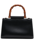 Pre-Loved Nymphaea Handbag Leather Small with Gold Hardware, Black