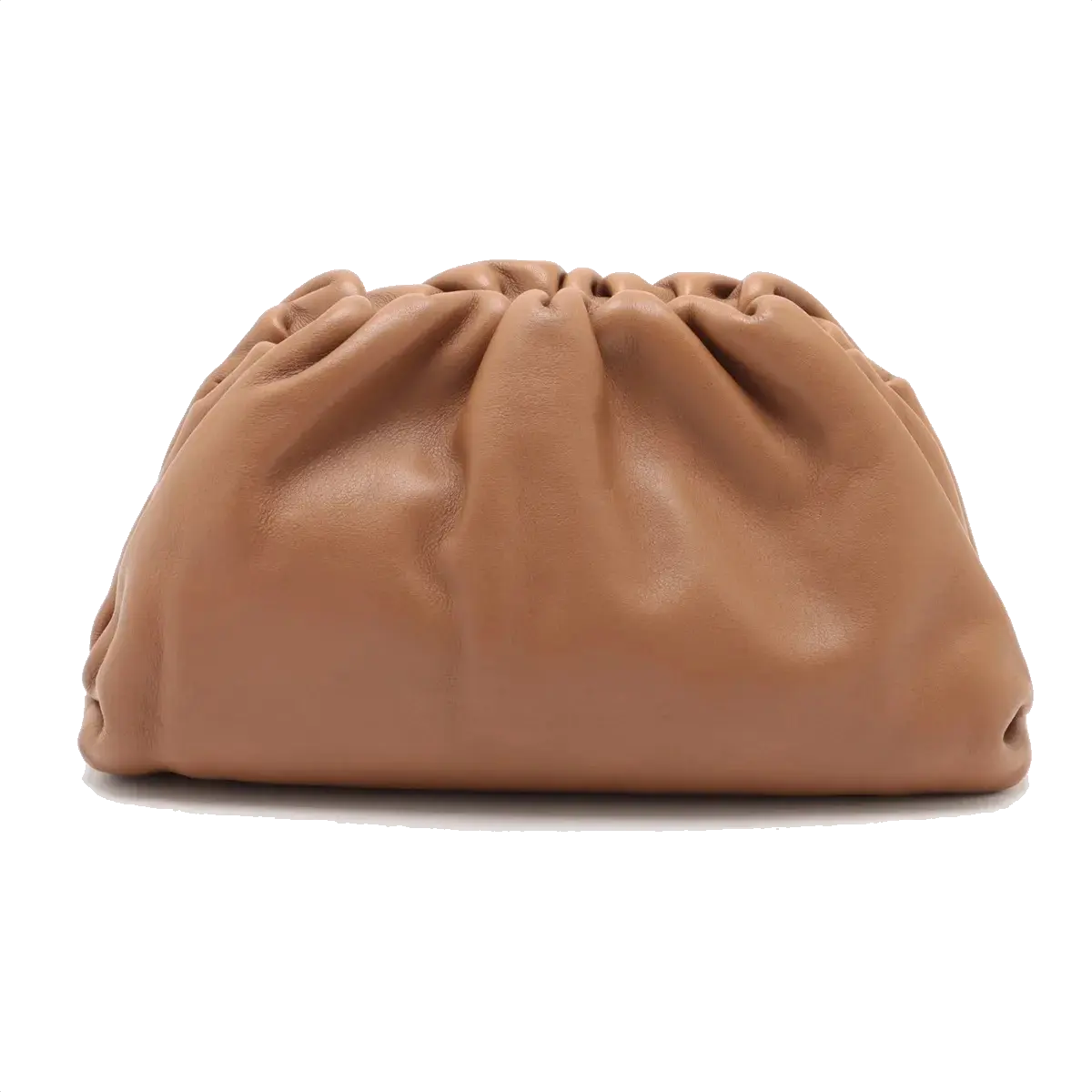 Pre-Loved The Pouch Clutch Leather Mini with Gold Hardware, Tan