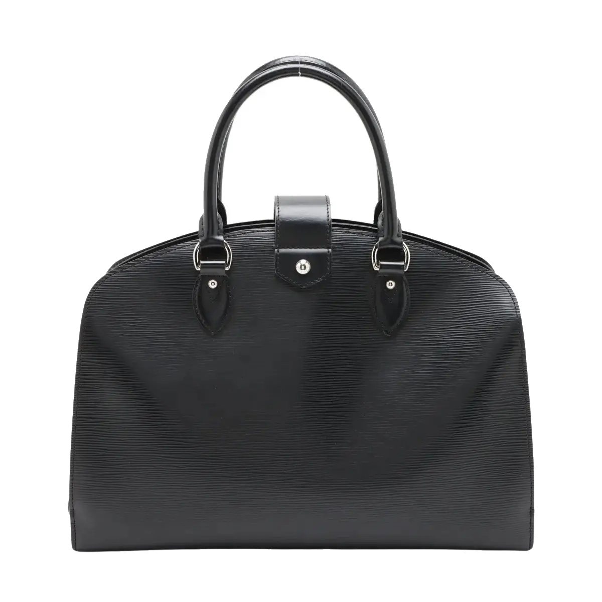 Pre-Loved Pont Neuf Handbag Leather GM with Silver Hardware, Black