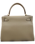 Pre-Loved Kelly Handbag Leather 28 with Gold Hardware, Etoupe