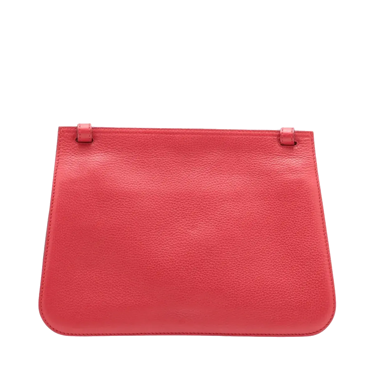 Pre-Loved Bamboo Daily Flap Crossbody Bag Leather with Silver Hardware, Red