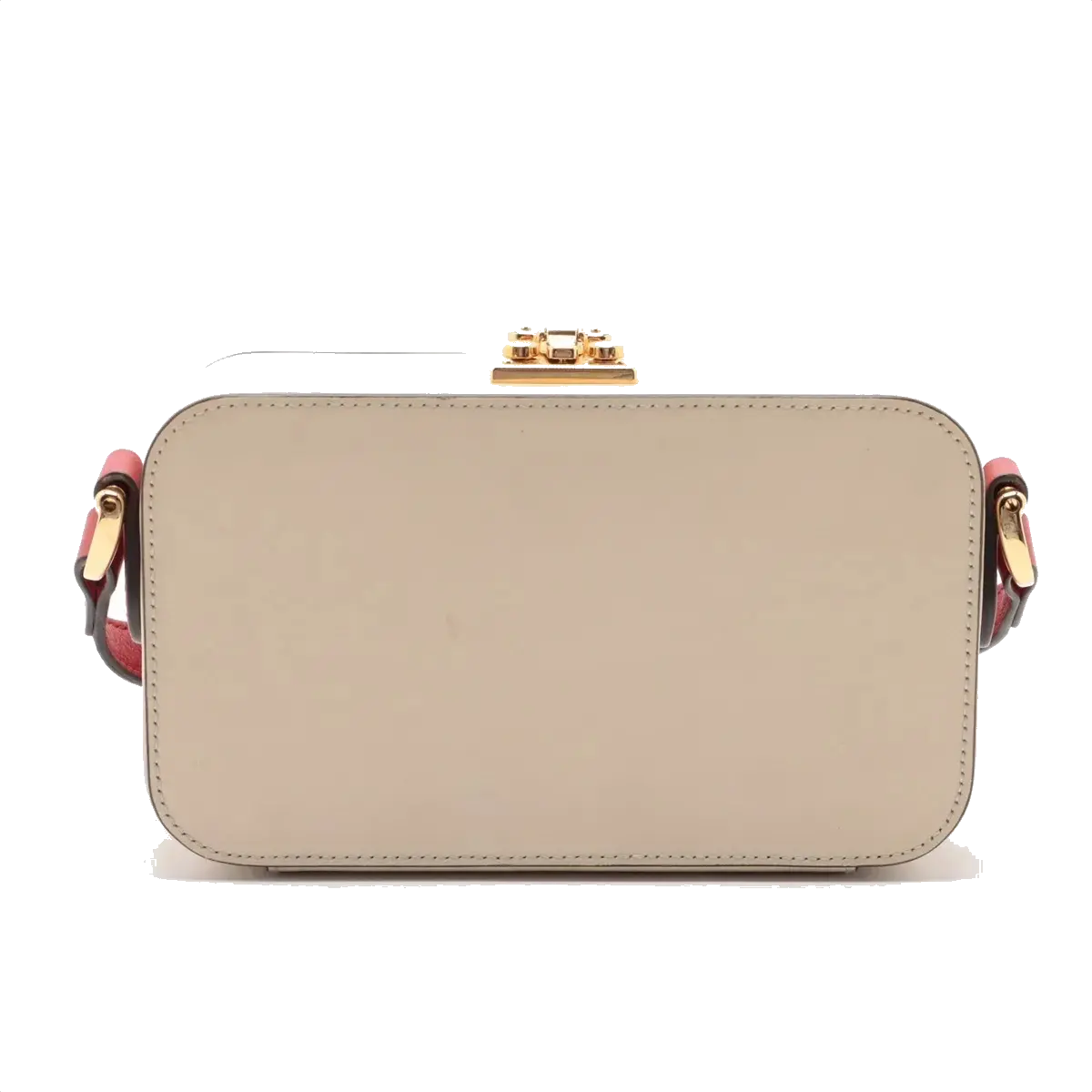 Pre-Loved Interlocking G Crossbody Bag Leather Mini with Gold Hardware, Cream