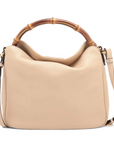 Pre-Loved Diana Bamboo Shoulder Bag Leather Medium with Gold Hardware, Beige
