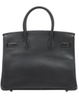 Pre-Loved Birkin Handbag Leather 30 with Gold Hardware, Black