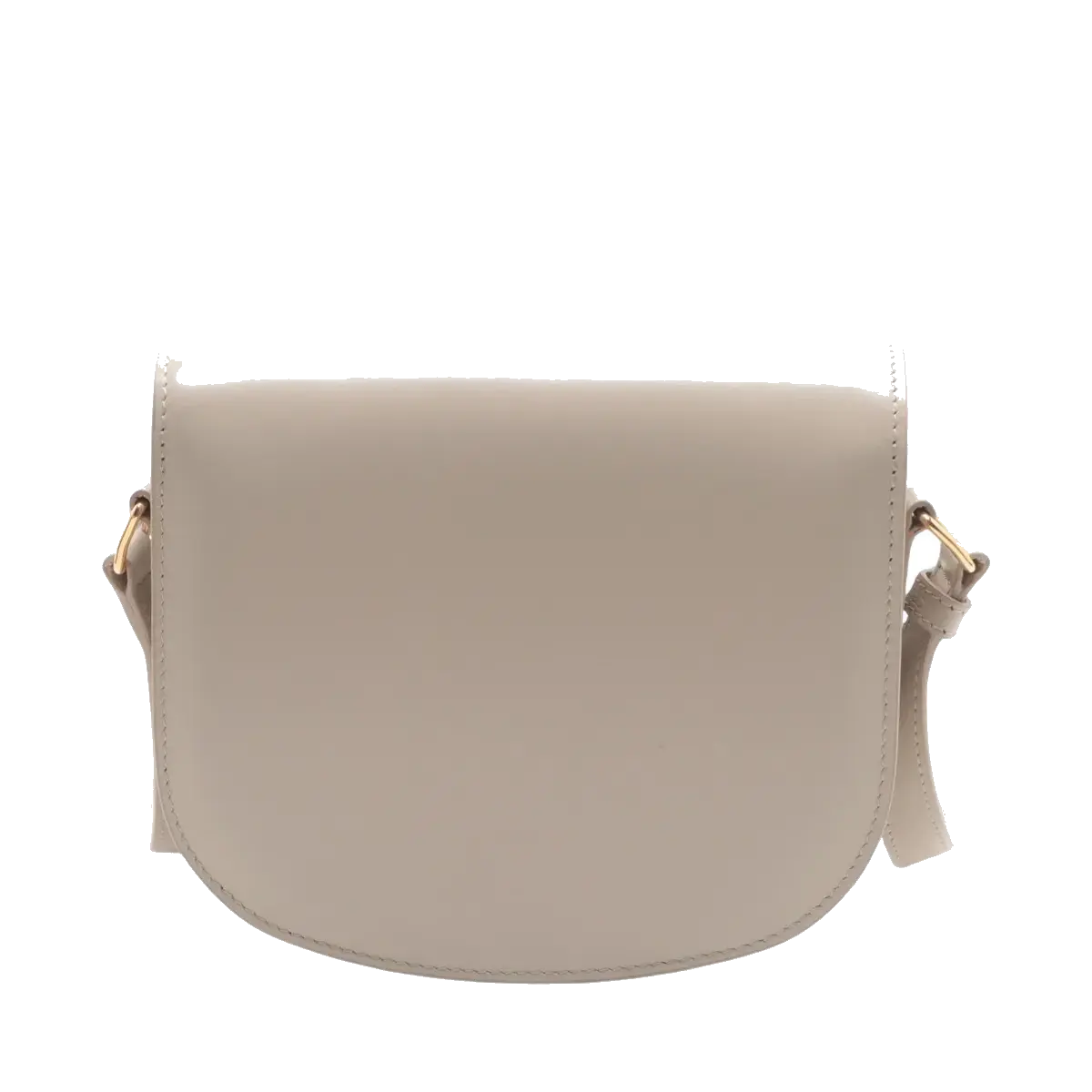 Pre-Loved Triomphe Besace Crossbody Bag Leather Small with Gold Hardware, Beige