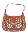 Pre-Loved Jackie Shoulder Bag Leather Small with Silver Hardware, Cognac Brown