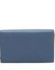 Pre-Loved Interlocking G Wallet on Chain Crossbody Bag Leather with Gold Hardware, Blue