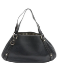 Pre-Loved Abbey D-Ring Tote Leather with Gold Hardware, Black