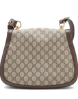 Pre-Loved Blondie Shoulder Bag GG Supreme Coated Canvas with Gold Hardware, Beige/Ebony