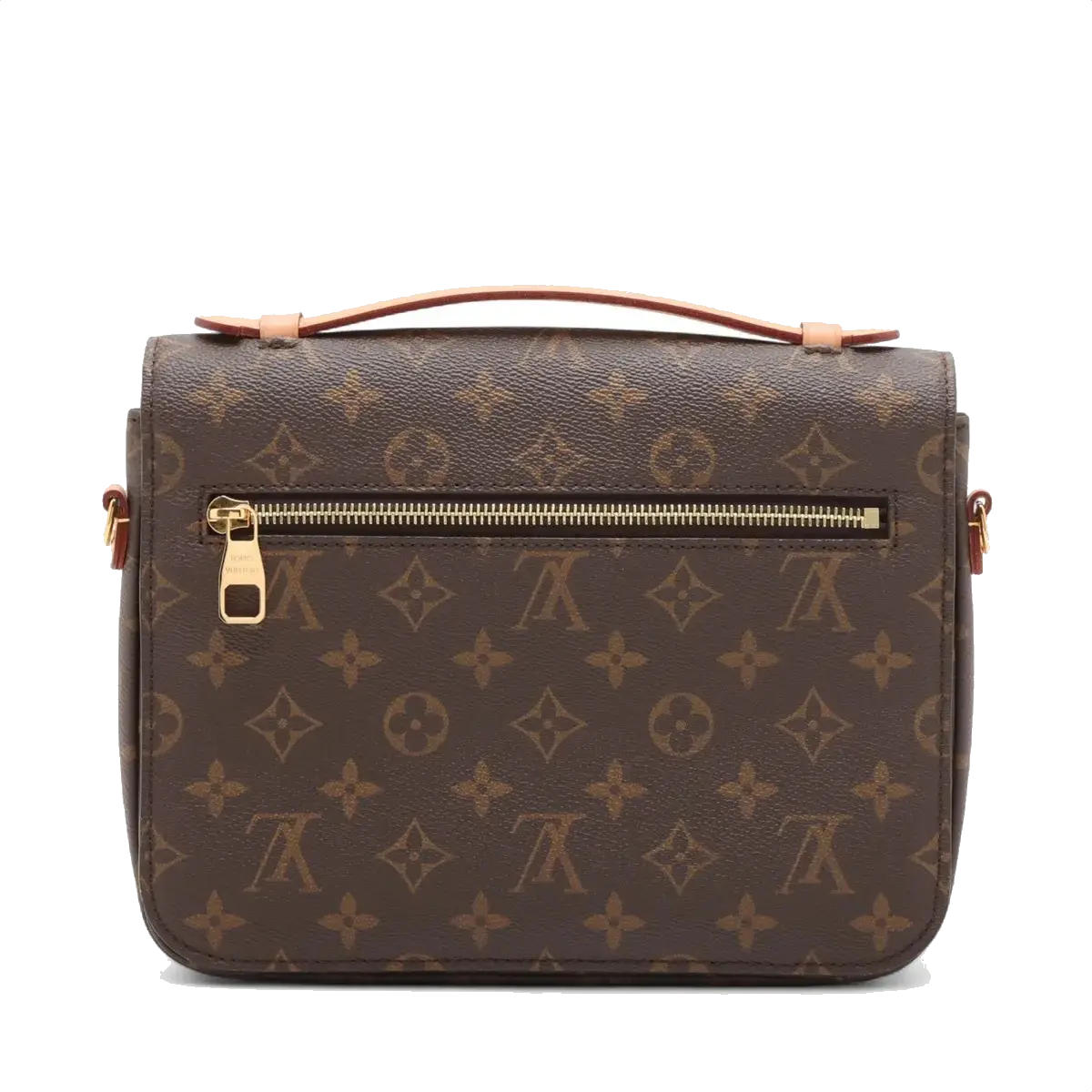 Pre-Loved Pochette Métis Crossbody Bag Monogram Coated Canvas with Gold Hardware, Brown