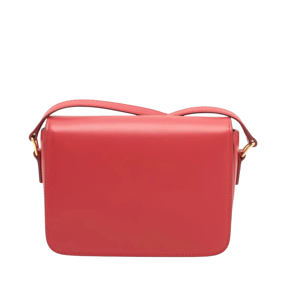 Pre-Loved Triomphe Shoulder Bag Leather Teen with Gold Hardware, Red