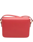 Pre-Loved Triomphe Shoulder Bag Leather Teen with Gold Hardware, Red