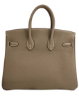 Pre-Loved Birkin Handbag Leather with Gold Hardware 25, Etoupe