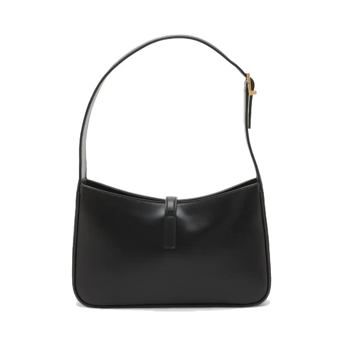 Pre-Loved Le 5 à 7 Hobo Shoulder Bag Leather with Gold Hardware, Black