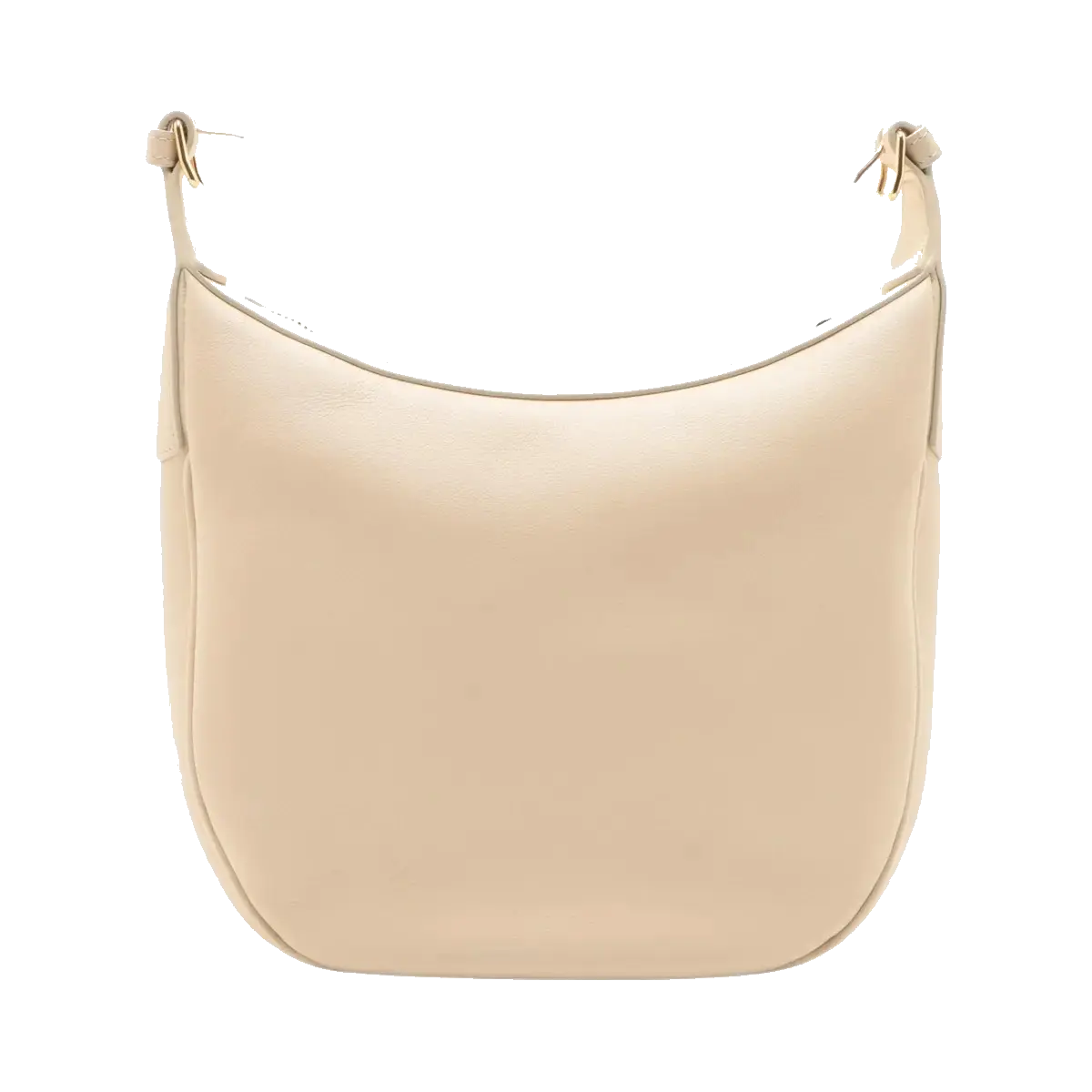 Pre-Loved Heloise Cuir Triomphe Shoulder Bag Leather Medium with Gold Hardware, Cream