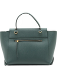 Pre-Loved Belt Bag Handbag Leather Micro with Gold Hardware, Dark Green