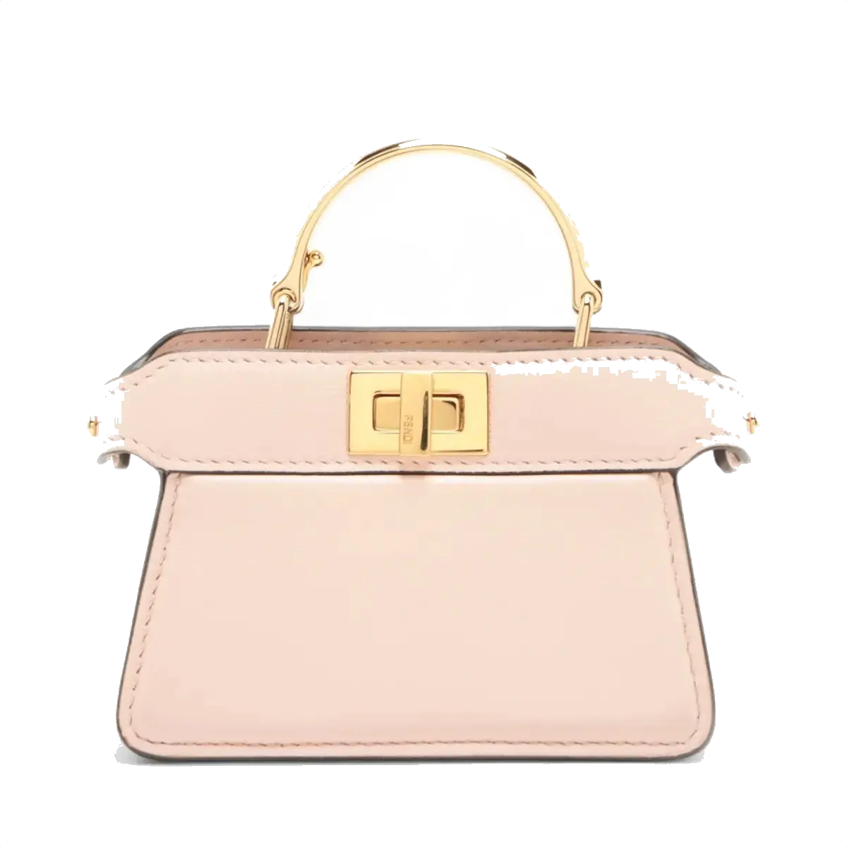 Pre-Loved Peekaboo Handbag Leather Micro with Gold Hardware, Pink