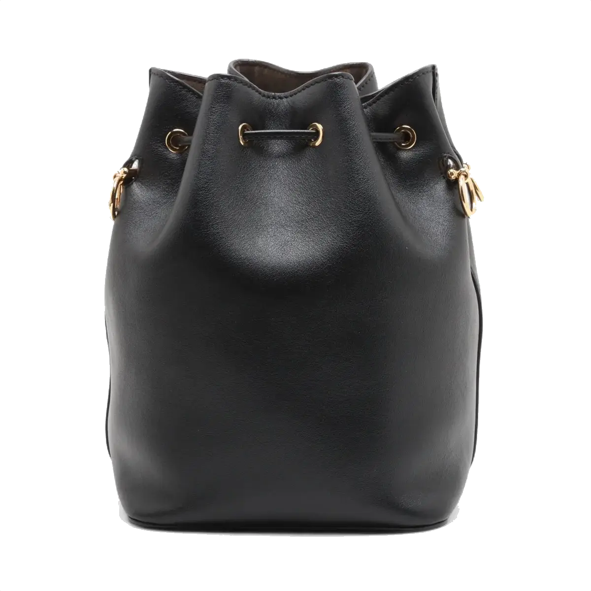 Pre-Loved Mon Tresor Bucket Bag Leather Small with Gold Hardware, Black
