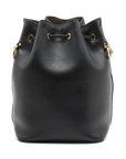 Pre-Loved Mon Tresor Bucket Bag Leather Small with Gold Hardware, Black