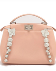 Pre-Loved Peekaboo Handbag Leather Mini with Silver Hardware, Pink
