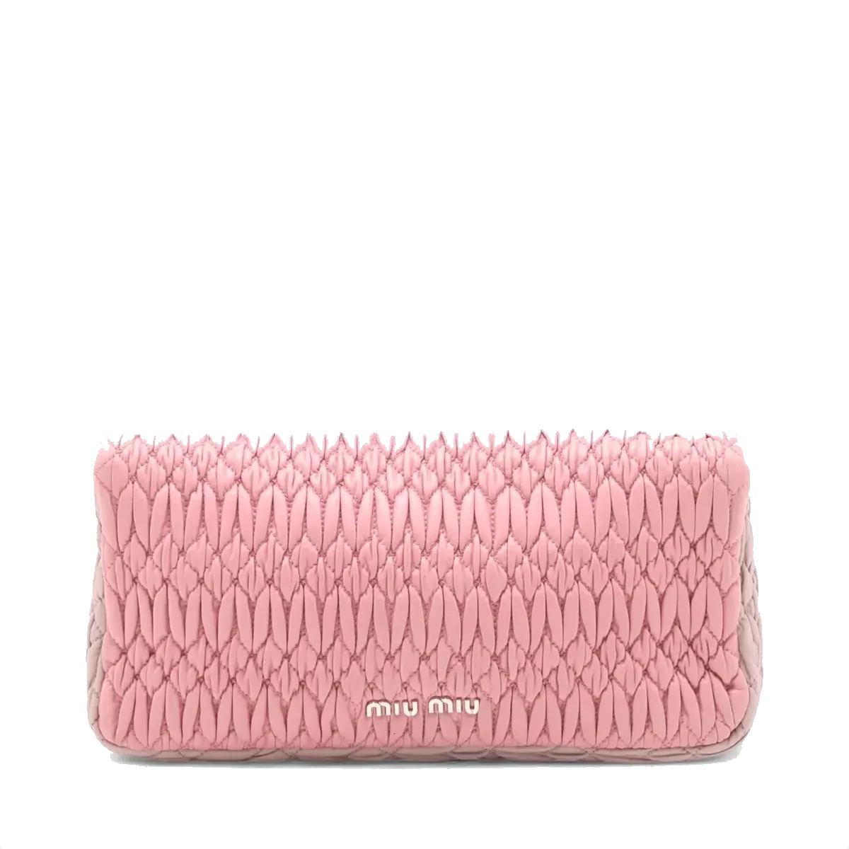Pre-Loved Matelassé Crystal Shoulder Bag Quilted Leather Small with Silver Hardware, Pink