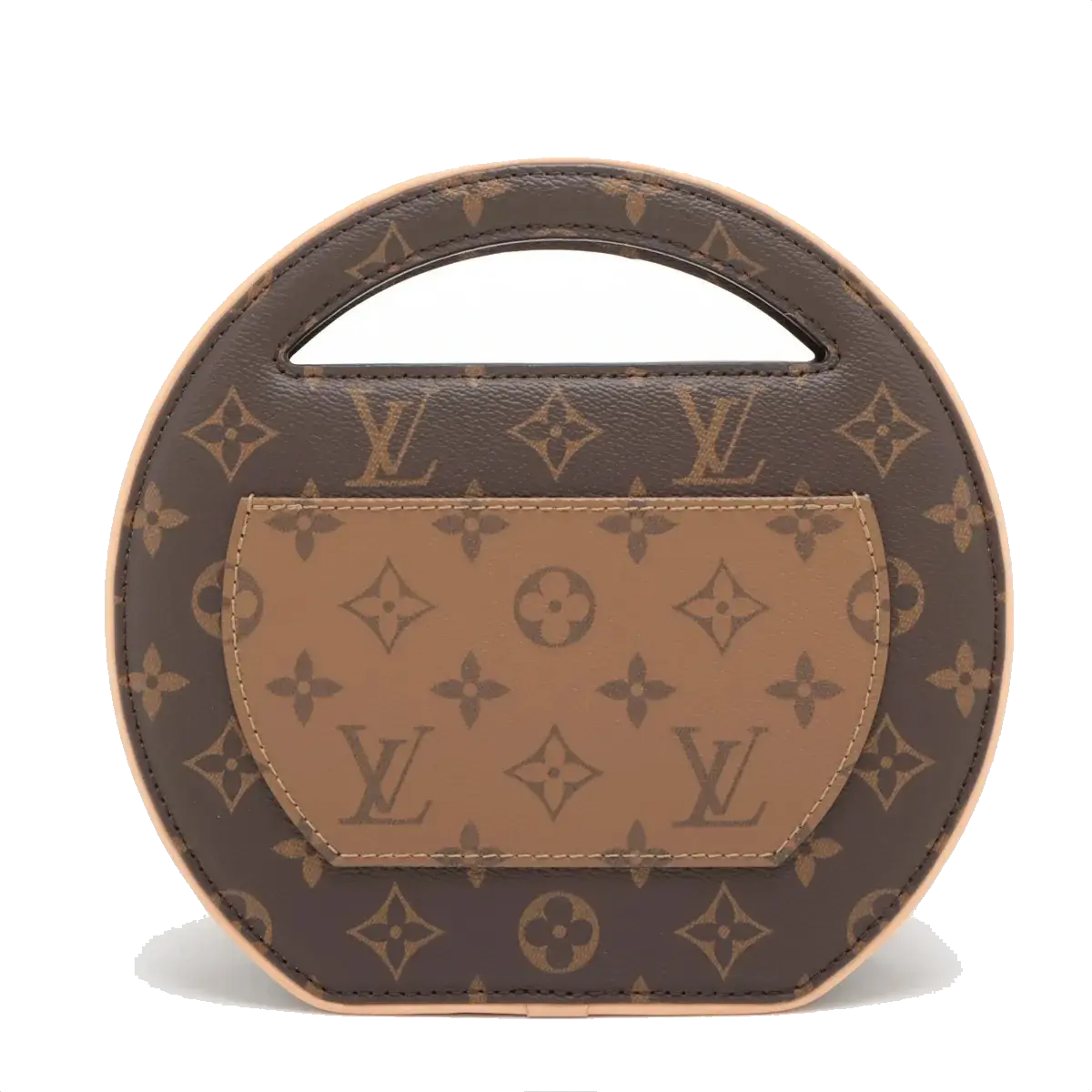 Pre-Loved Petite Boite Chapeau Handbag Monogram Coated Canvas PM with Gold Hardware, Brown