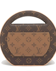Pre-Loved Petite Boite Chapeau Handbag Monogram Coated Canvas PM with Gold Hardware, Brown