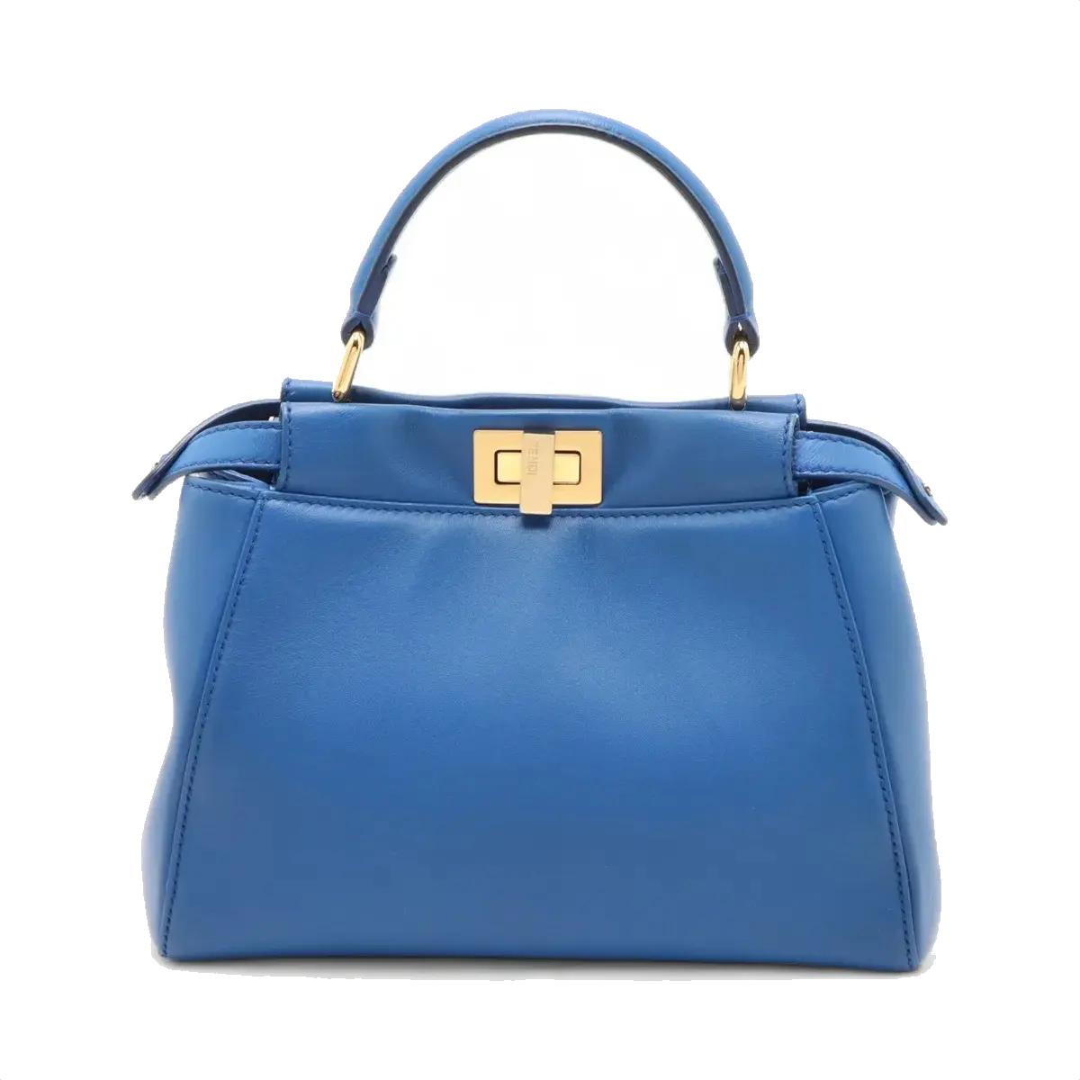 Pre-Loved Peekaboo Handbag Leather Mini with Gold Hardware, Blue