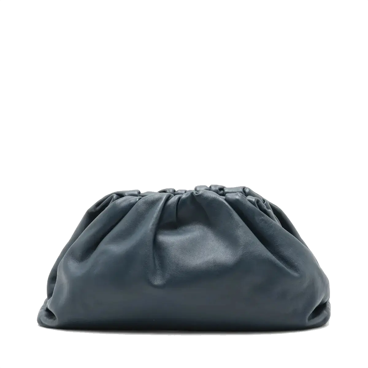Pre-Loved The Pouch Clutch Leather with Silver Hardware, Blue