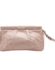 Pre-Loved Vitello Lux Frame Clutch Leather with Gold Hardware, Pink