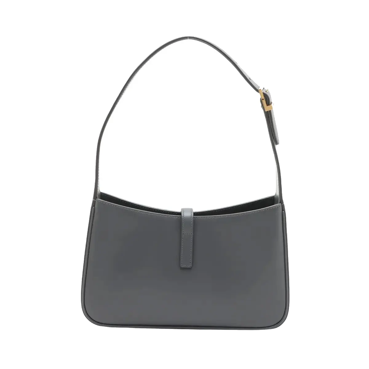Pre-Loved Le 5 à 7 Shoulder Bag Leather with Aged Gold Hardware, Grey