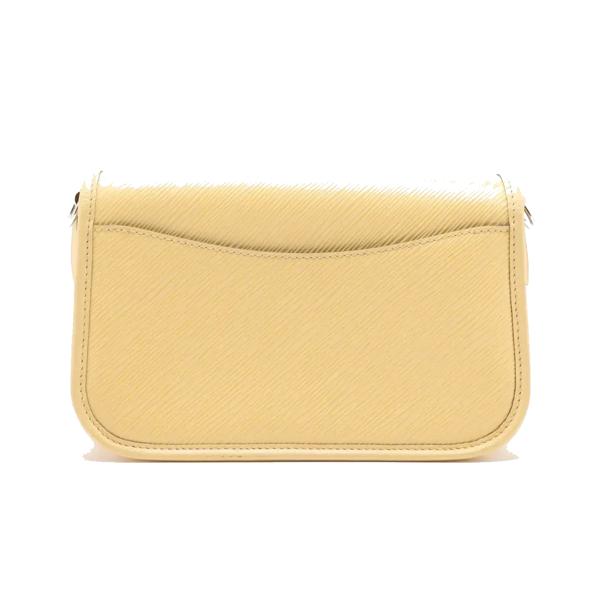Pre-Loved Buci Crossbody Bag Leather with Silver Hardware, Vanilla Yellow