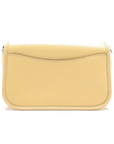 Pre-Loved Buci Crossbody Bag Leather with Silver Hardware, Vanilla Yellow