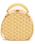 Pre-Loved Petite Boite Chapeau Handbag Goyardine Coated Canvas Mini with Gold Hardware, Yellow