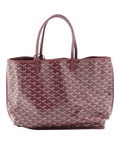 Pre-Loved Saint Louis Tote Goyardine Coated Canvas PM with Silver Hardware, Burgundy