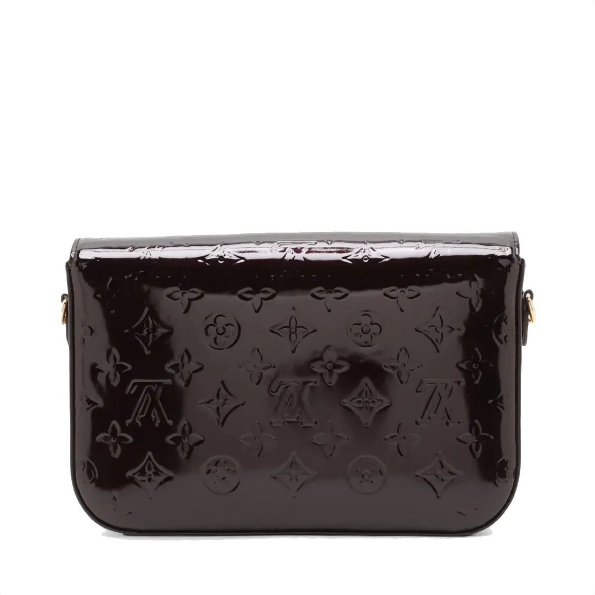 Pre-Loved Rodeo Drive Crossbody Bag Monogram Patent Leather with Gold Hardware, Amarante